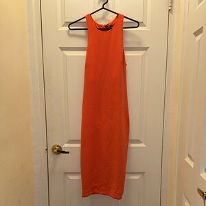 H&M Vibrant Orange Midi Dress